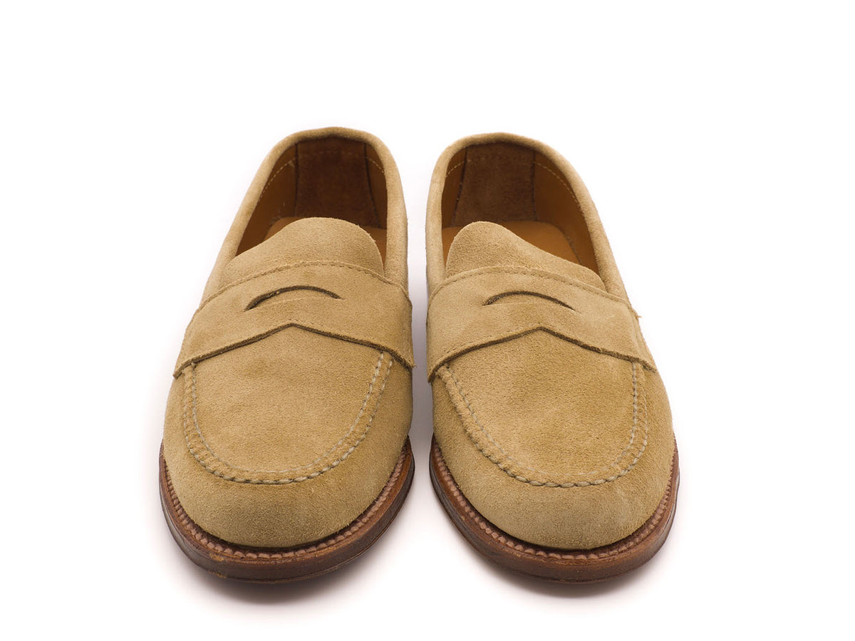 Unlined Handsewn Penny Loafer Tan Suede