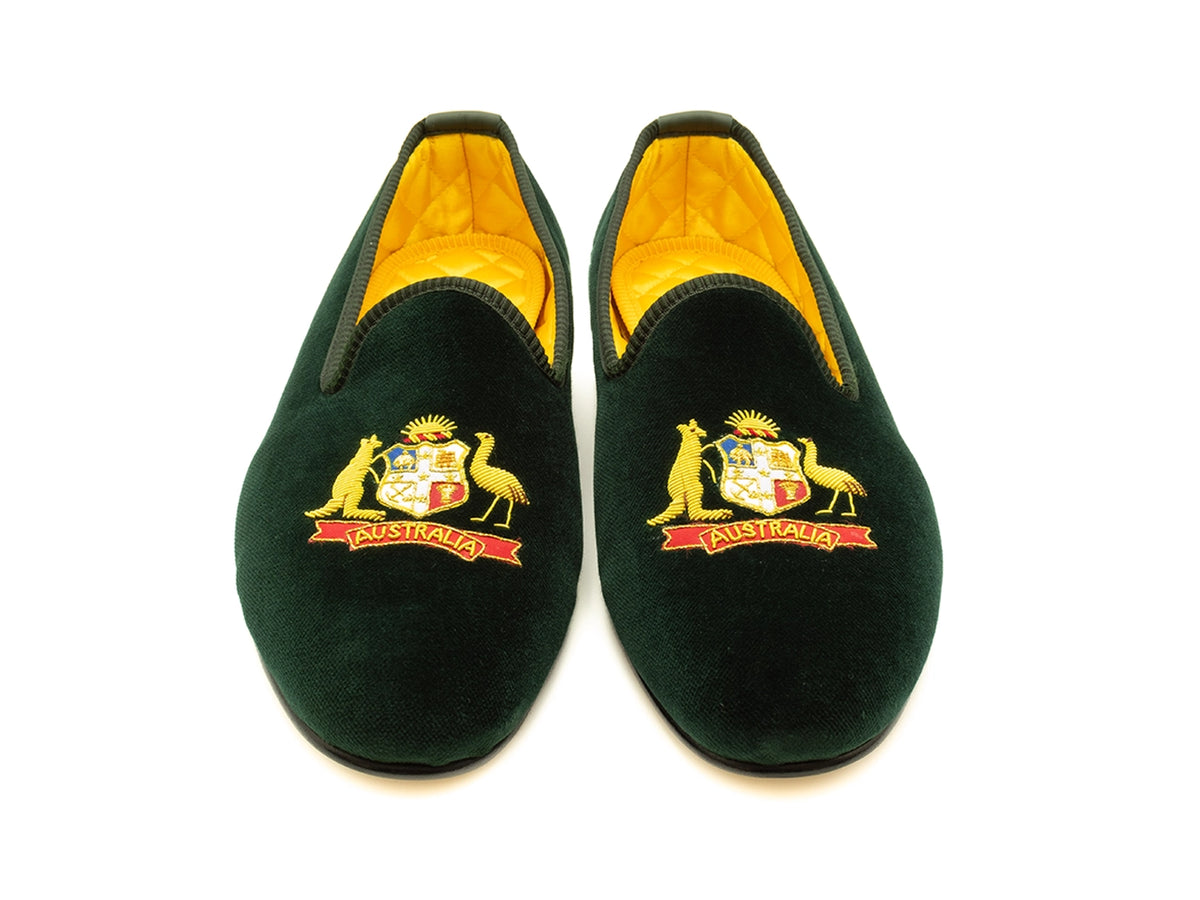 Velvet Slipper Green Australia Coat of Arms