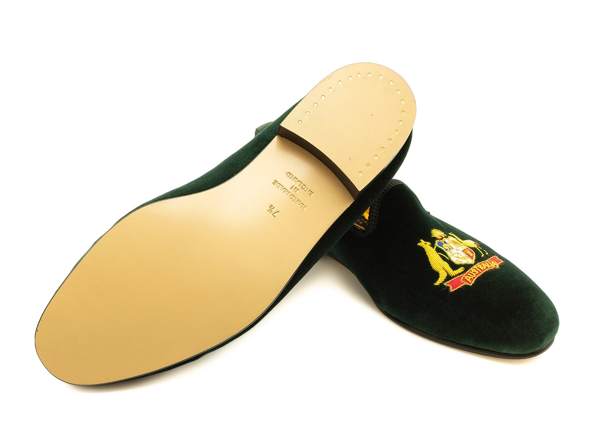 Velvet Slipper Green Australia Coat of Arms