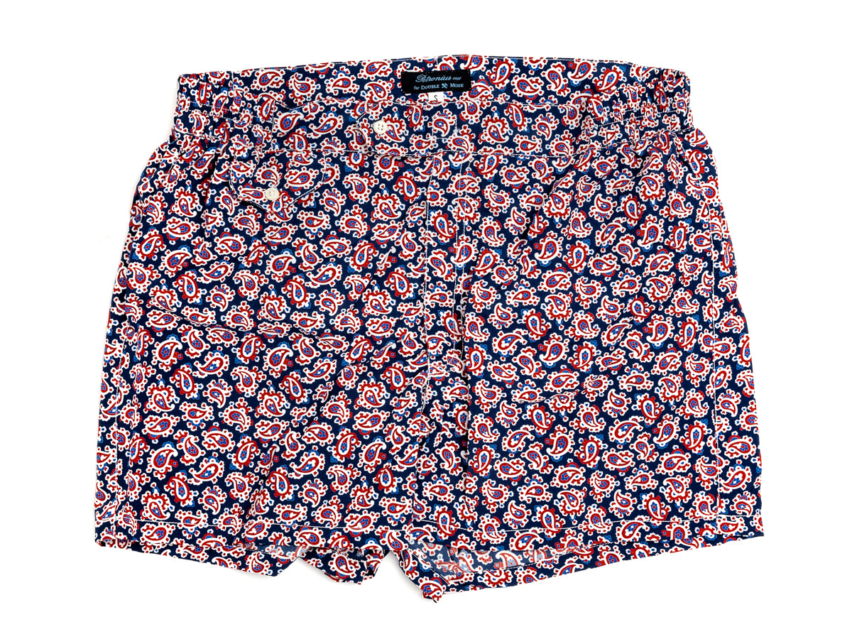Swimming Trunks Paisley Navy
