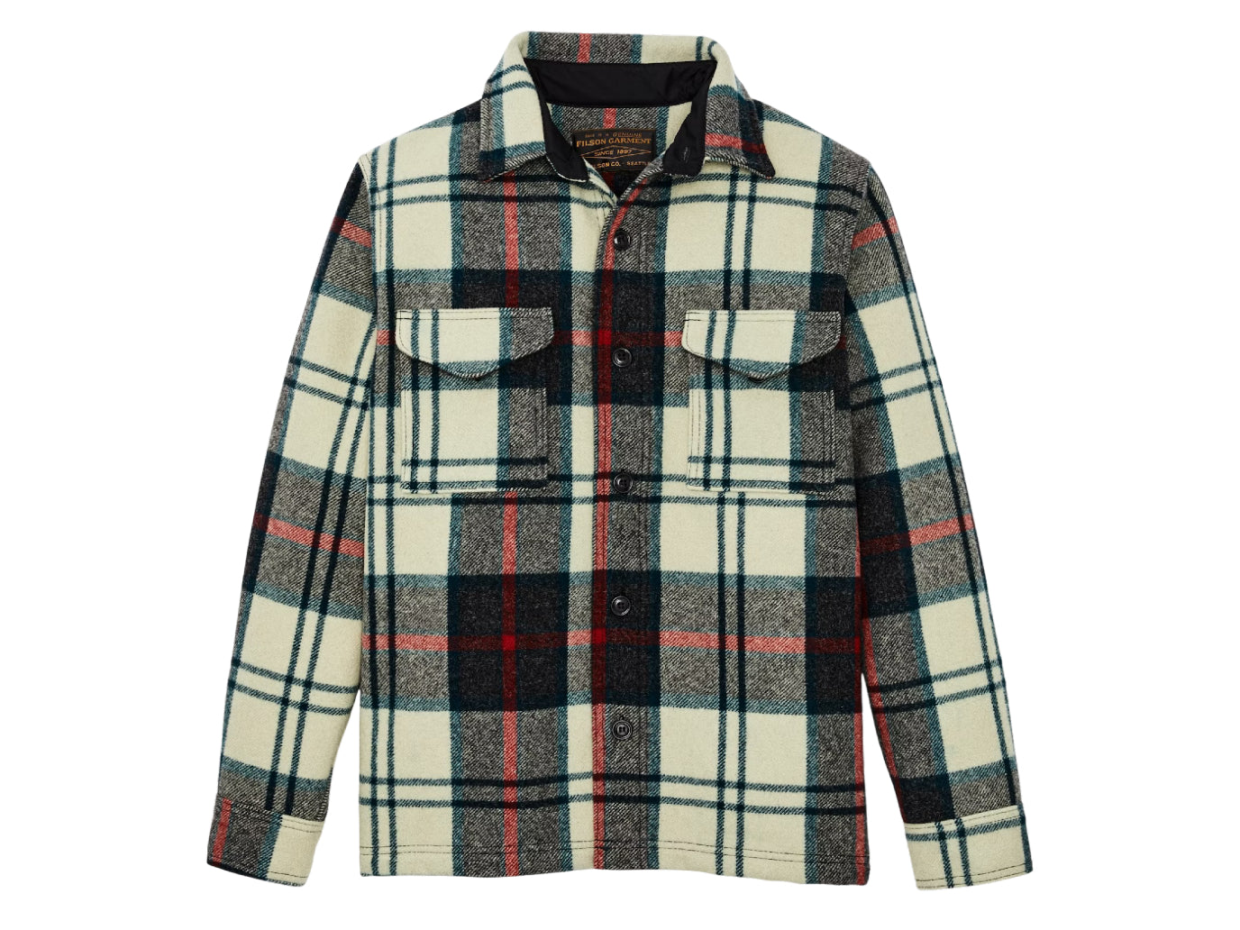 Mackinaw Wool Jac Shirt Cream Plaid – Double Monk