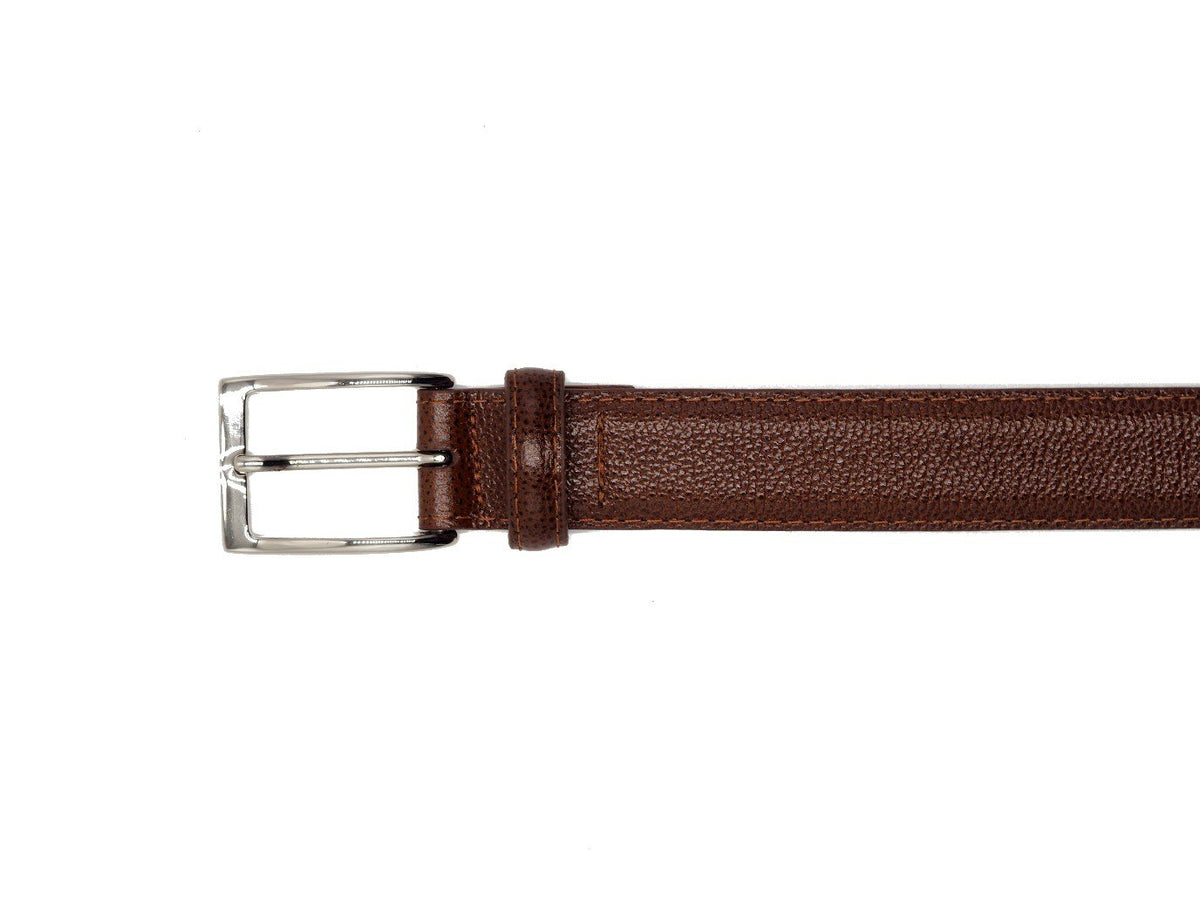 Alden brown alpine grain belt nickel buckle