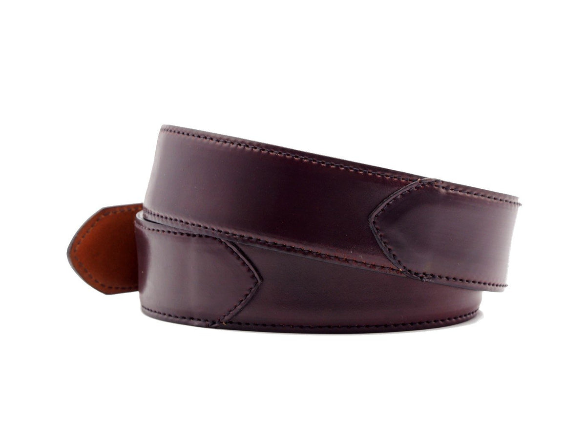 Back view of Alden color 8 shell cordovan belt