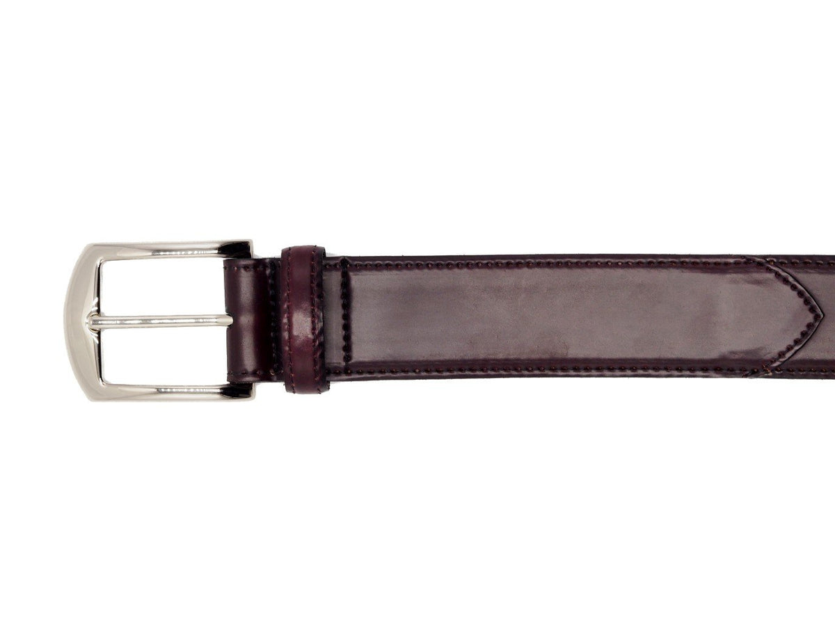 Alden color 8 shell cordovan belt nickel buckle