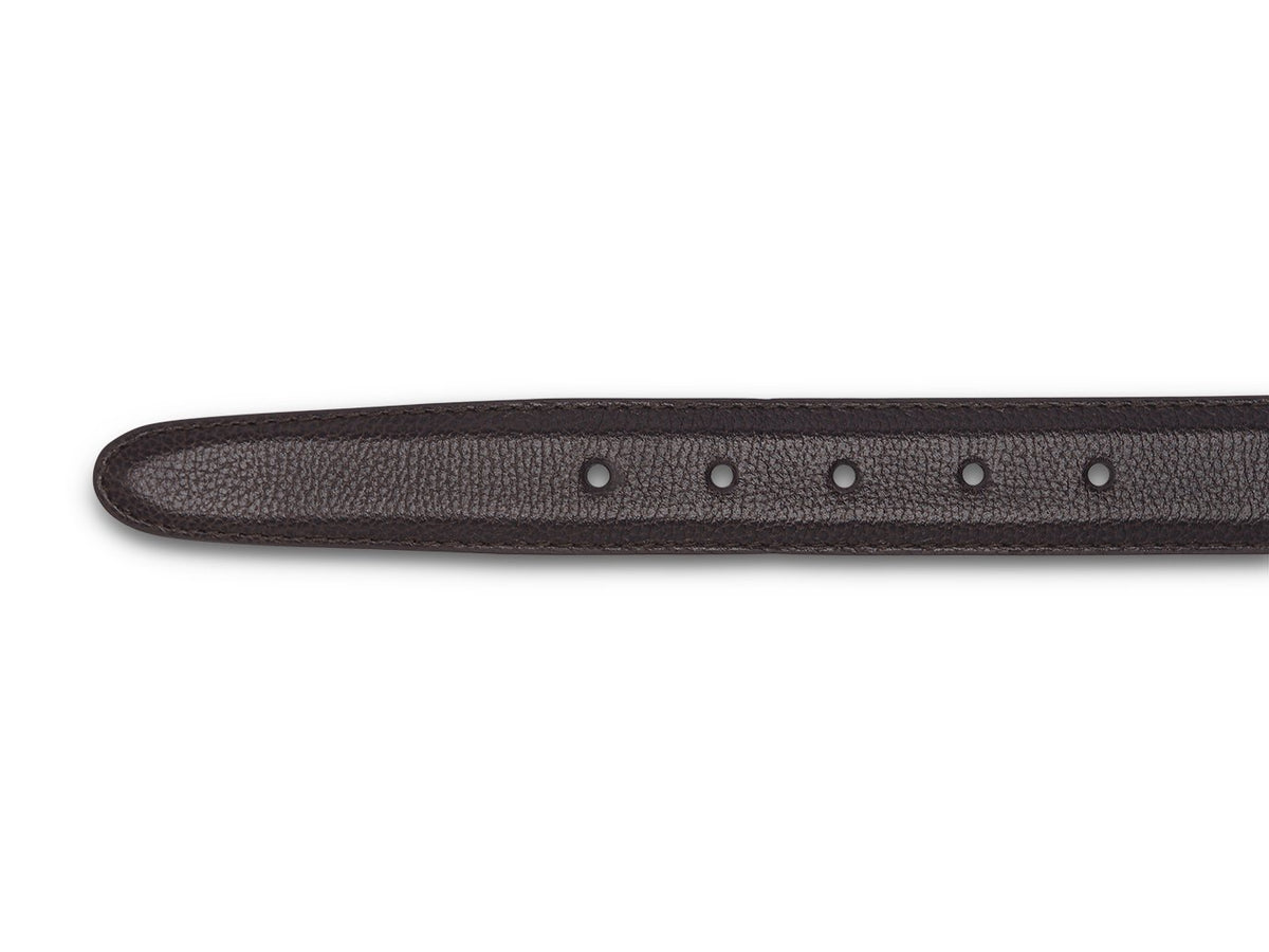 Alden dark brown alpine grain belt punch holes and end