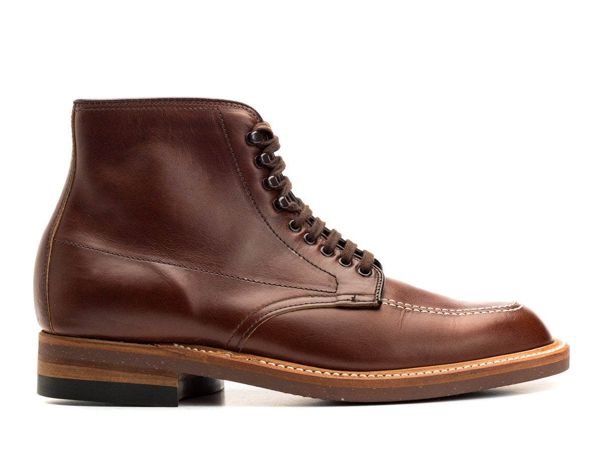 Side view of Alden Indy workboot in brown chromexcel