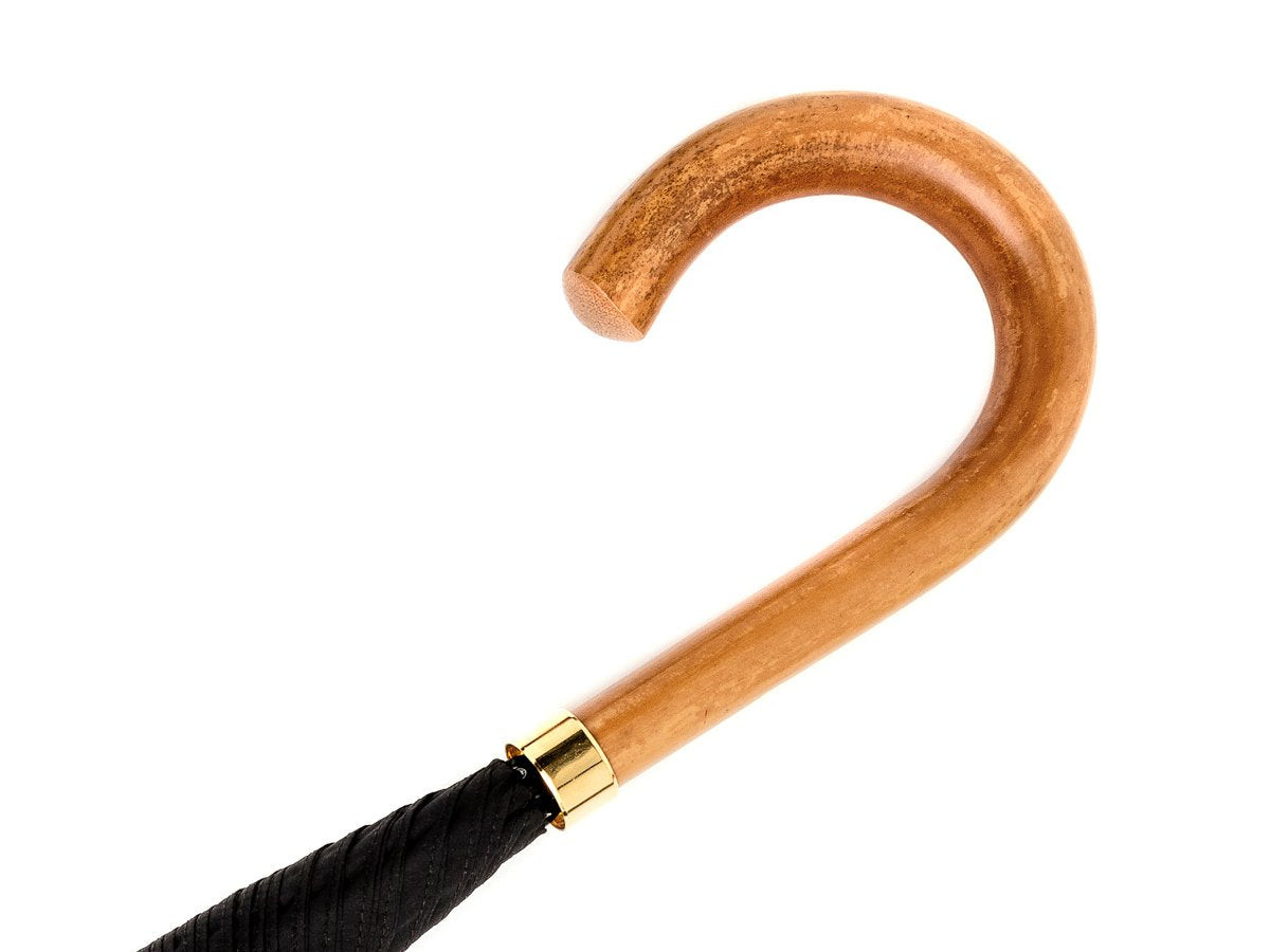 Malacca handle of foldable tube Fox Umbrella with black canopy