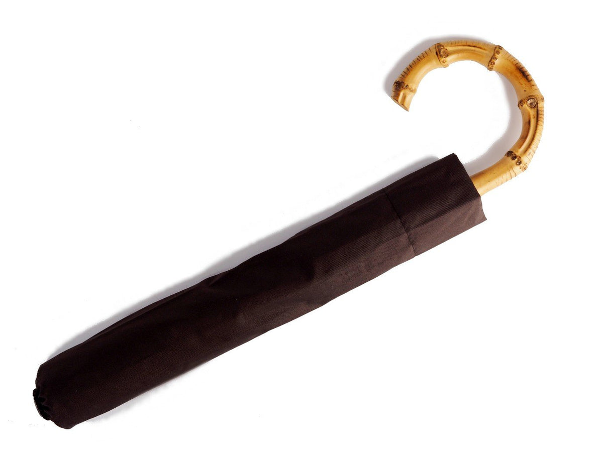 Canopy cover of whangee handle telescopic Fox Umbrella with brown canopy
