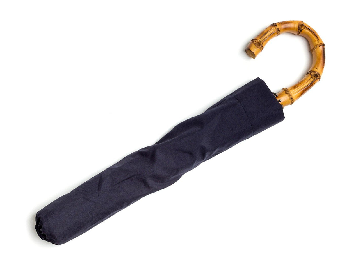 Canopy cover of whangee handle telescopic Fox Umbrella with navy canopy