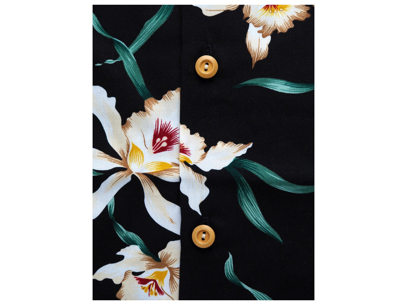 Star Orchid Black Aloha Hawaiian Shirt - Lelemoon