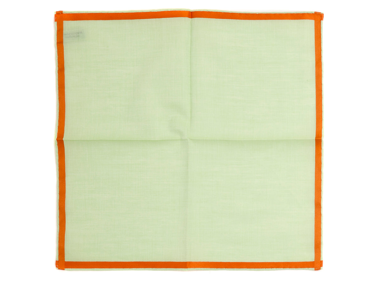 Green-Orange Amalfi Pocket Square