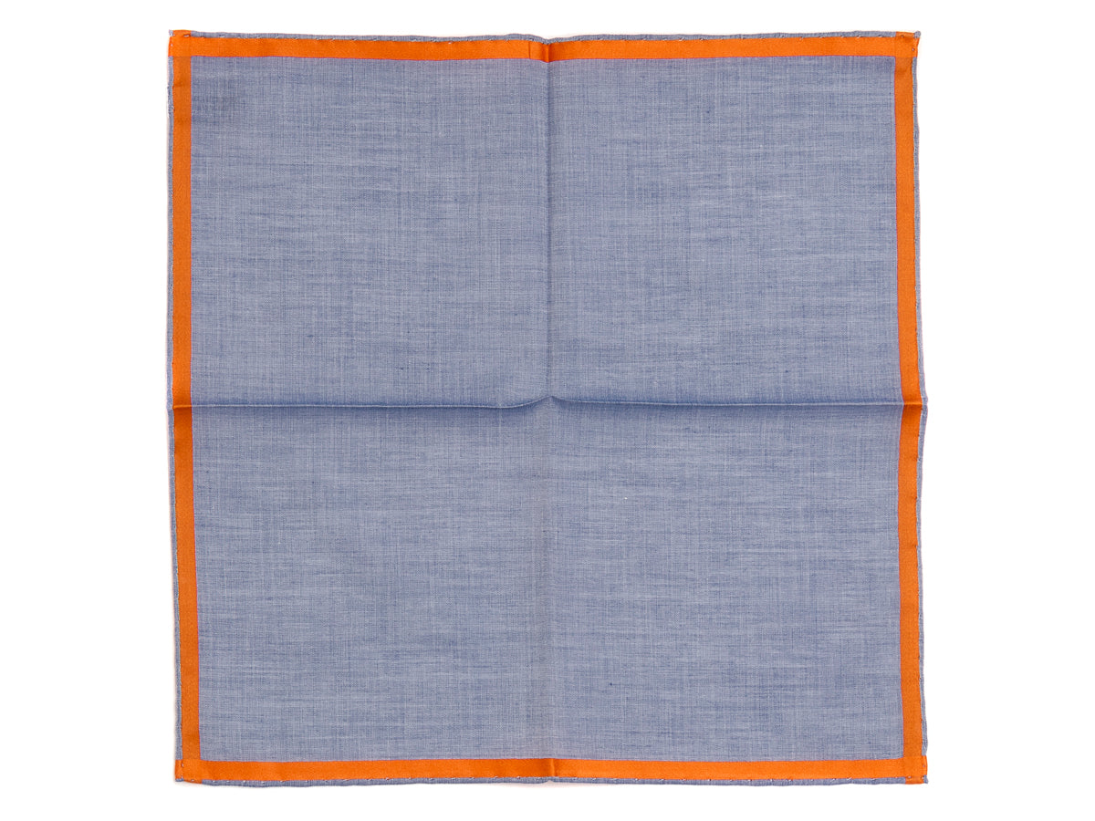 Blue-Orange Amalfi Pocket Square