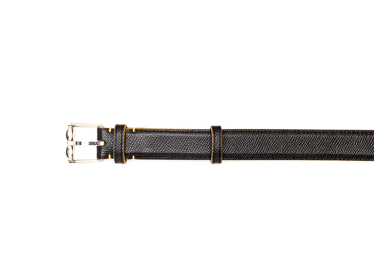Slim Handmade Calf Leather Belt Black
