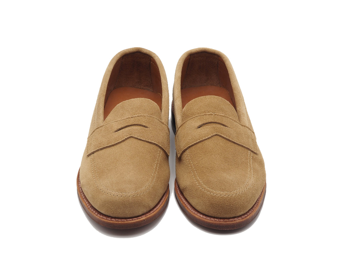 Unlined Khrone Penny Loafer Tan Suede