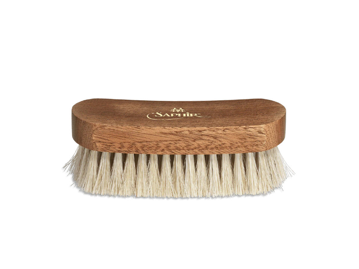 Gold Medal Bubinga Handle Stiff Horsehair Polishing Brush Small White