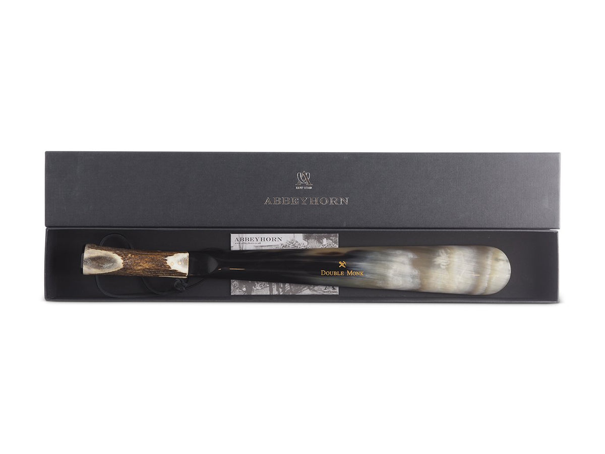 Abbeyhorn stag horn handle 17 inch shoe horn in box