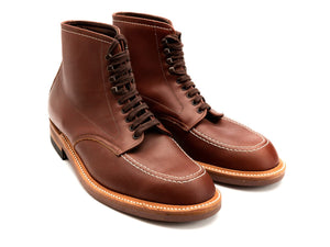 Front angle view of E width Alden Indy workboot in original brown chromexcel