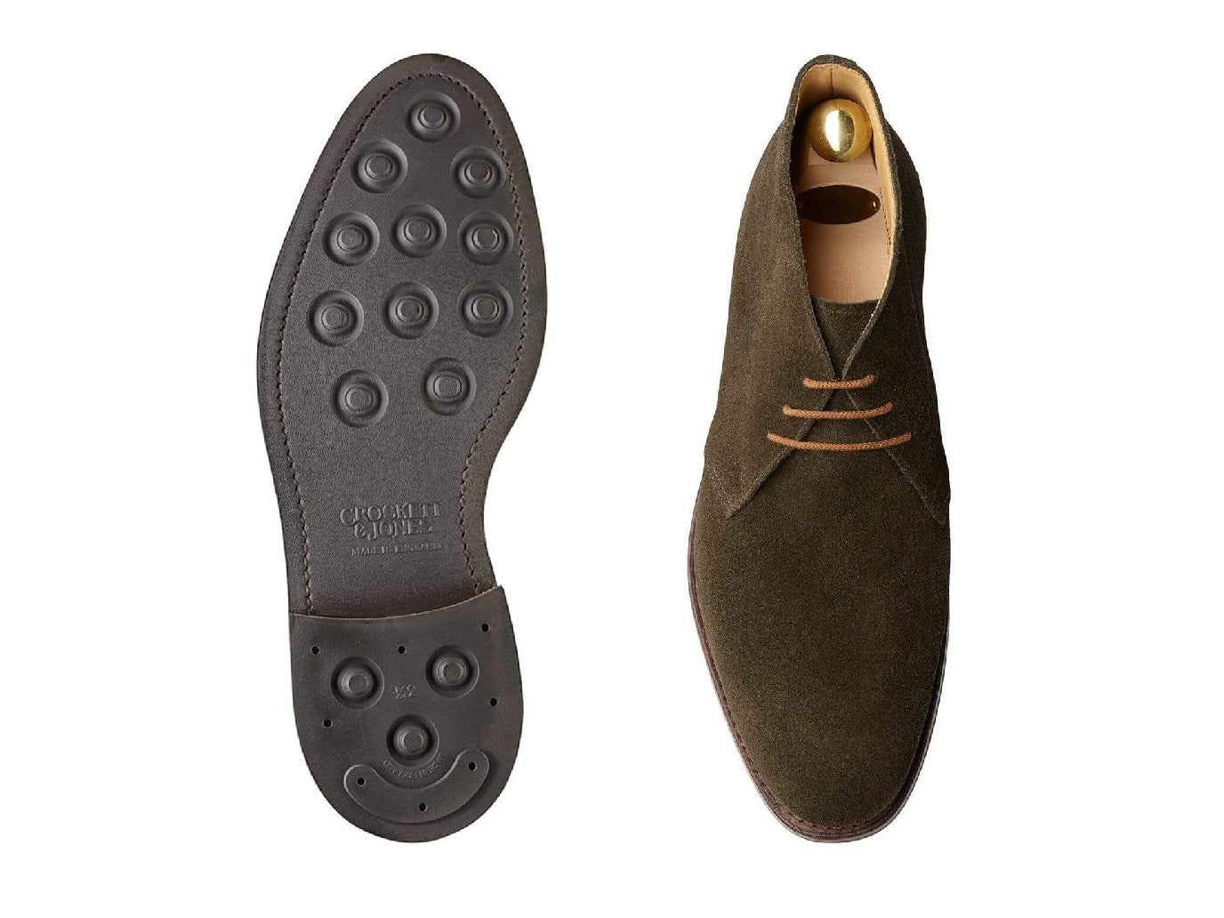 Crockett & Jones Chiltern Earth Green Suede [PREORDER] Double Monk