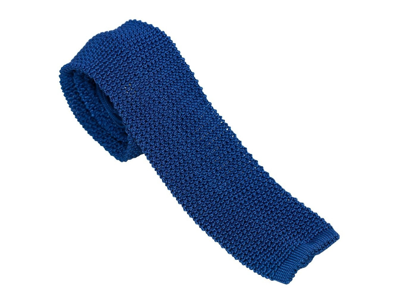 Silk Knit Tie Marine Blue