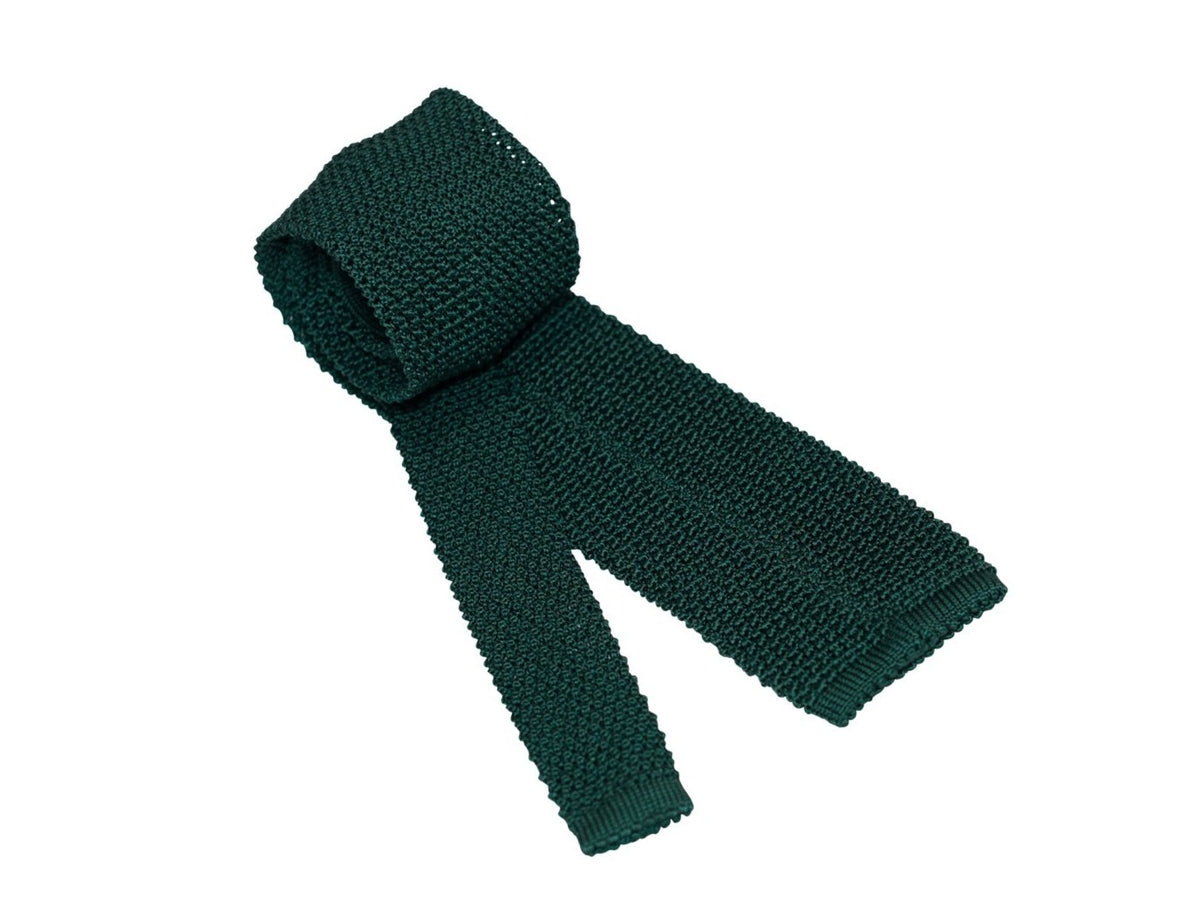 Silk Knit Tie Racing Green