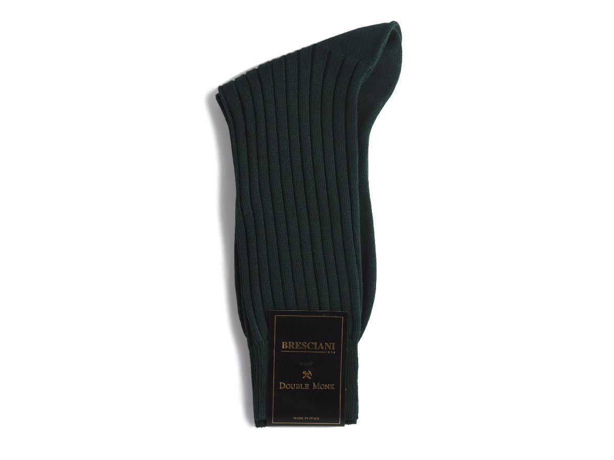 Calf Length Cotton Socks 3-Ply Dark Green