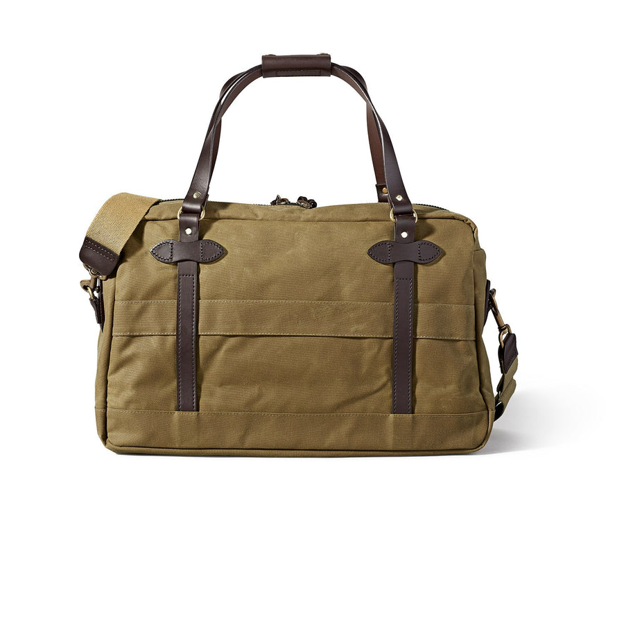 Back view of Filson 48 Hour Tin Cloth Duffle bag in tan