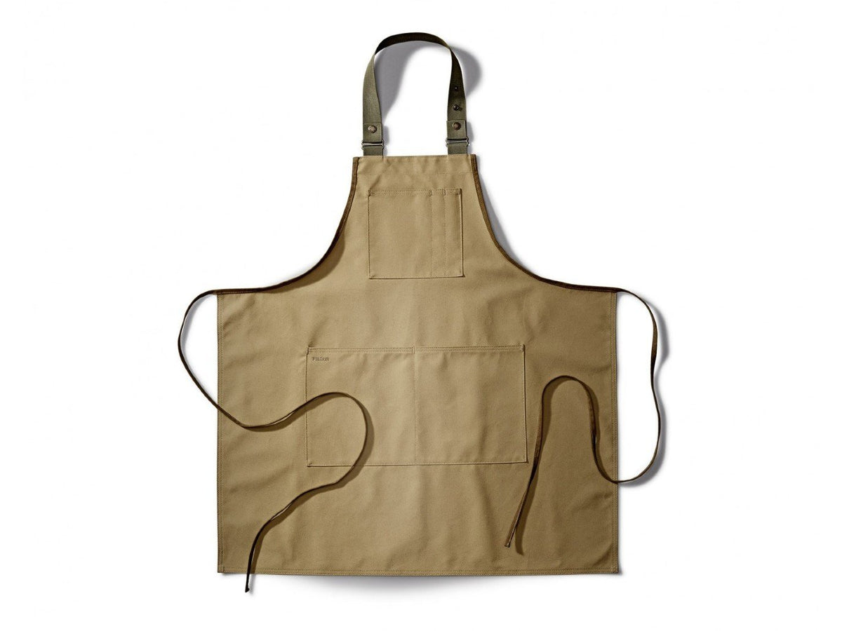 Filson Apron in dark tan tin cloth