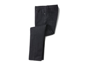 Filson Denim Jeans Rinse Black, Made in USA. Side view.