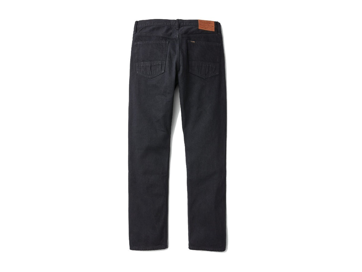 Filson Denim Jeans Rinse Black, Made in USA. Back view.