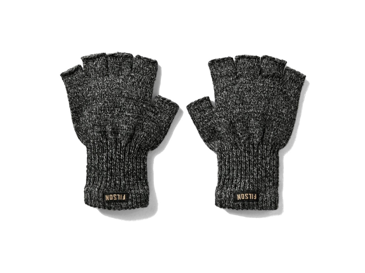 Fingerless Knit Gloves Charcoal