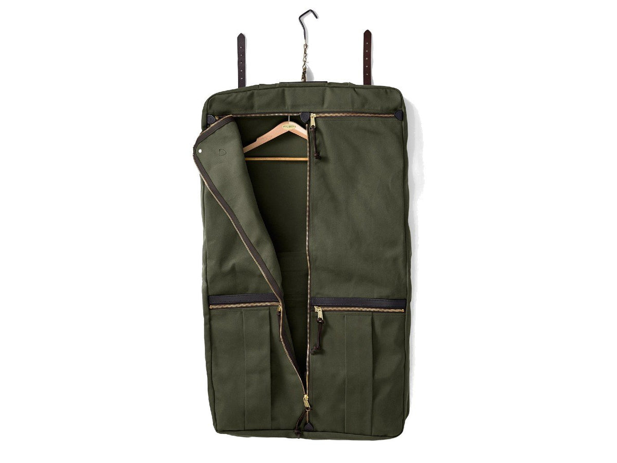 Unzipped Filson Garment Bag in otter green