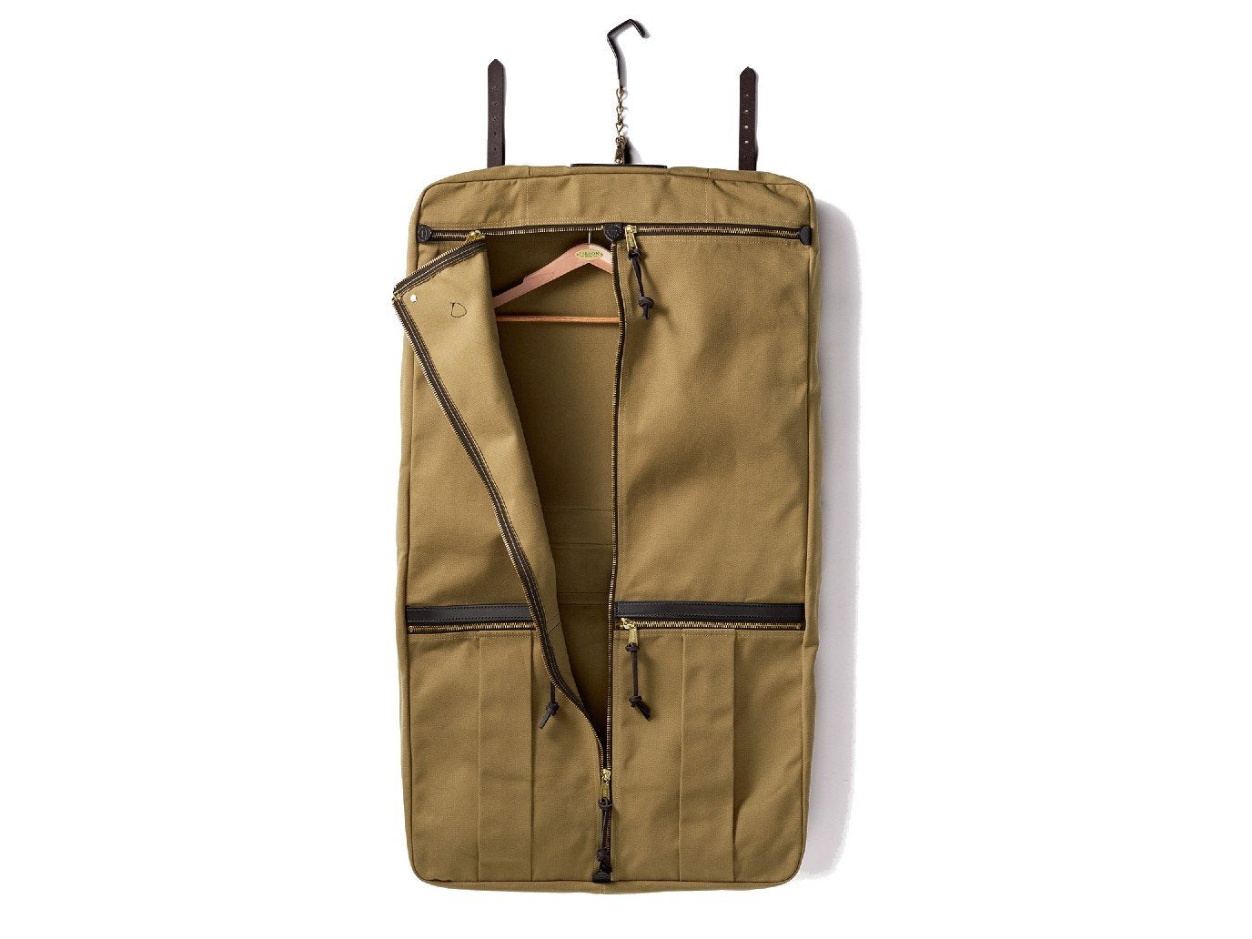 Unzipped Filson Garment Bag in tan