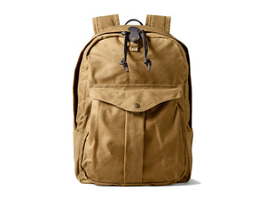 Front view of Filson Journeyman Backpack in tan