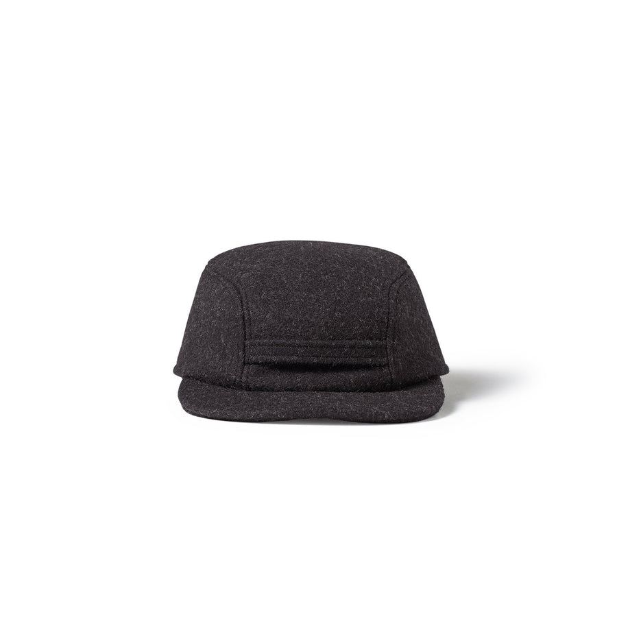 Front view of Filson Mackinaw Cap in charcoal