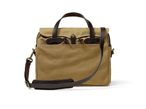 Front view of Filson Original Briefcase in tan