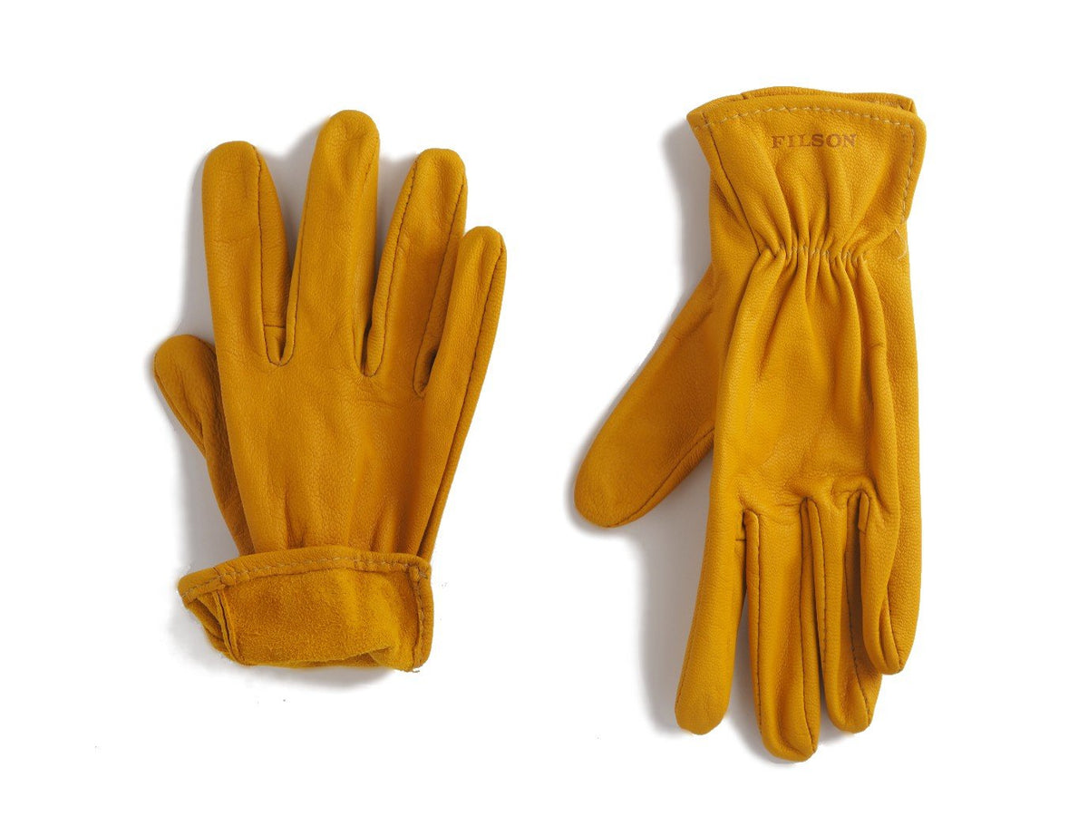 Unlined Filson Original Goatskin Gloves in tan