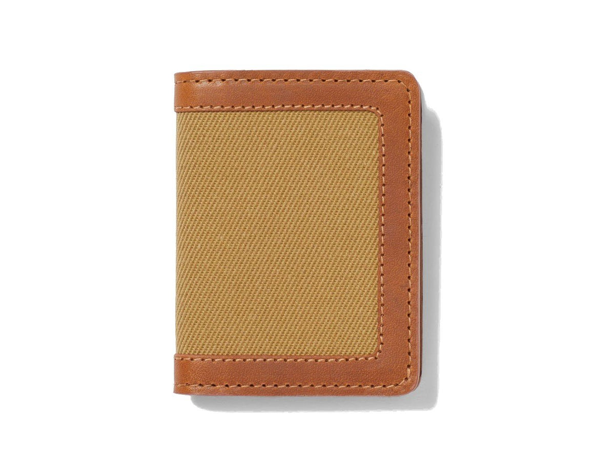 Front view of Rugged Twill Outfitter Card Wallet in tan