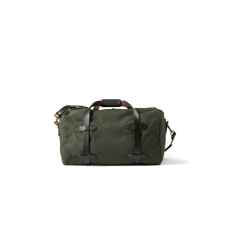 Back view of Filson Small Duffle bag in otter green