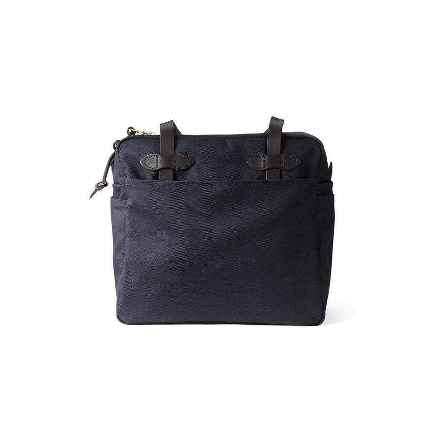 Back view of Filson Tote Bag With Zipper in navy