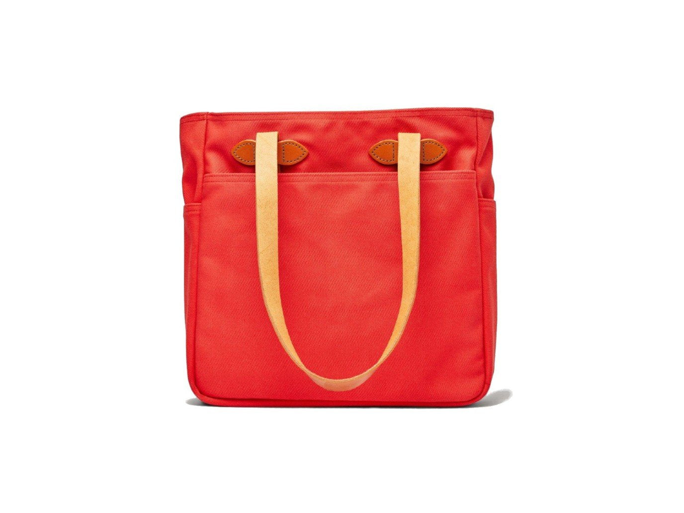 Front view of Filson Tote Bag Without Zipper in mackinaw red