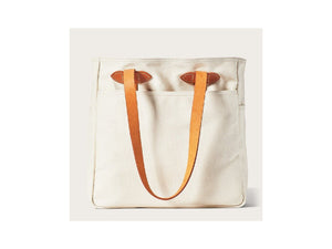Front view of Filson Tote Bag Without Zipper in natural
