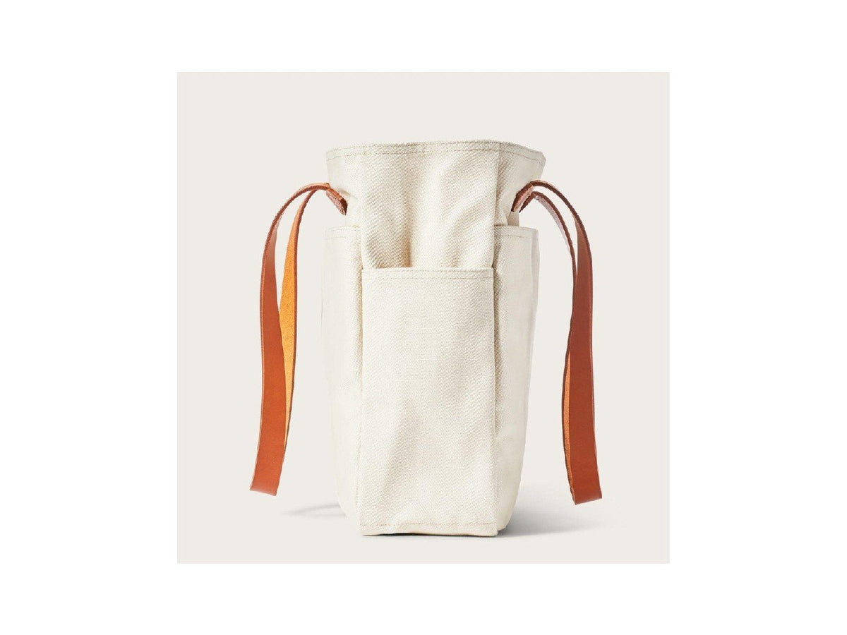 Side view of Filson Tote Bag Without Zipper in natural