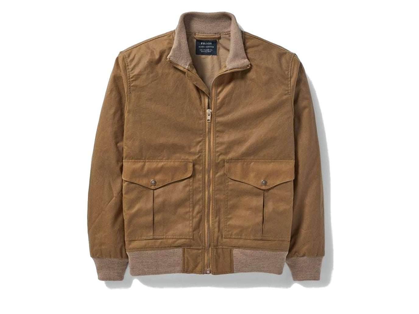 Midweight Waxed Bomber Jacket Dark Tan Limited Edition