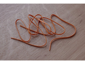 Flat Waxed Cotton Shoelaces Orange