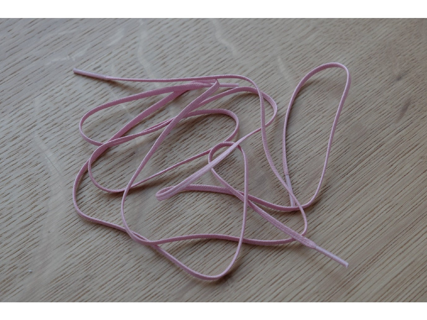 Flat Waxed Cotton Shoelaces Pink