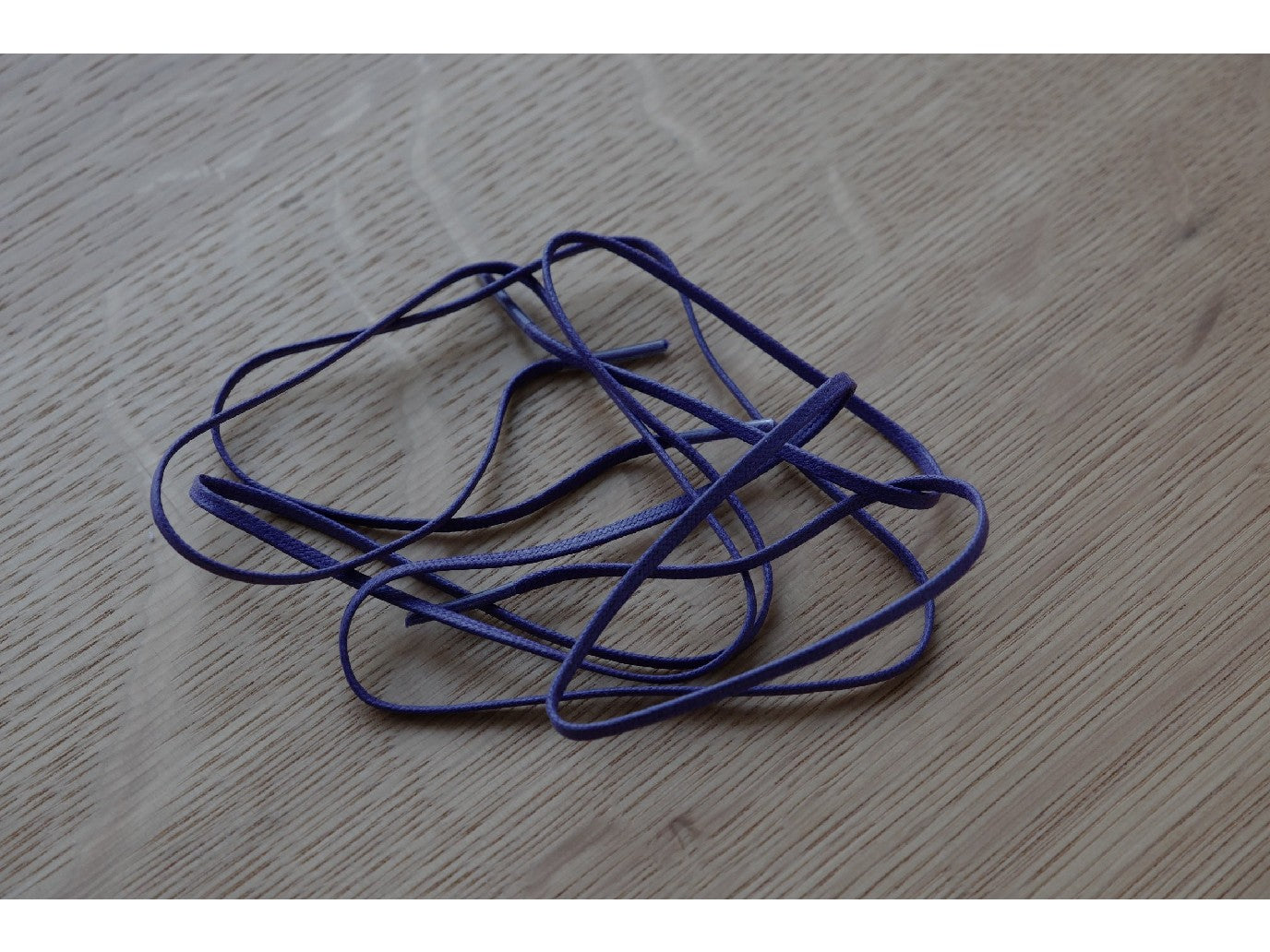 Flat Waxed Cotton Shoelaces Purple