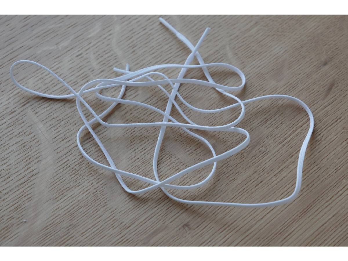 Flat Waxed Cotton Shoelaces White