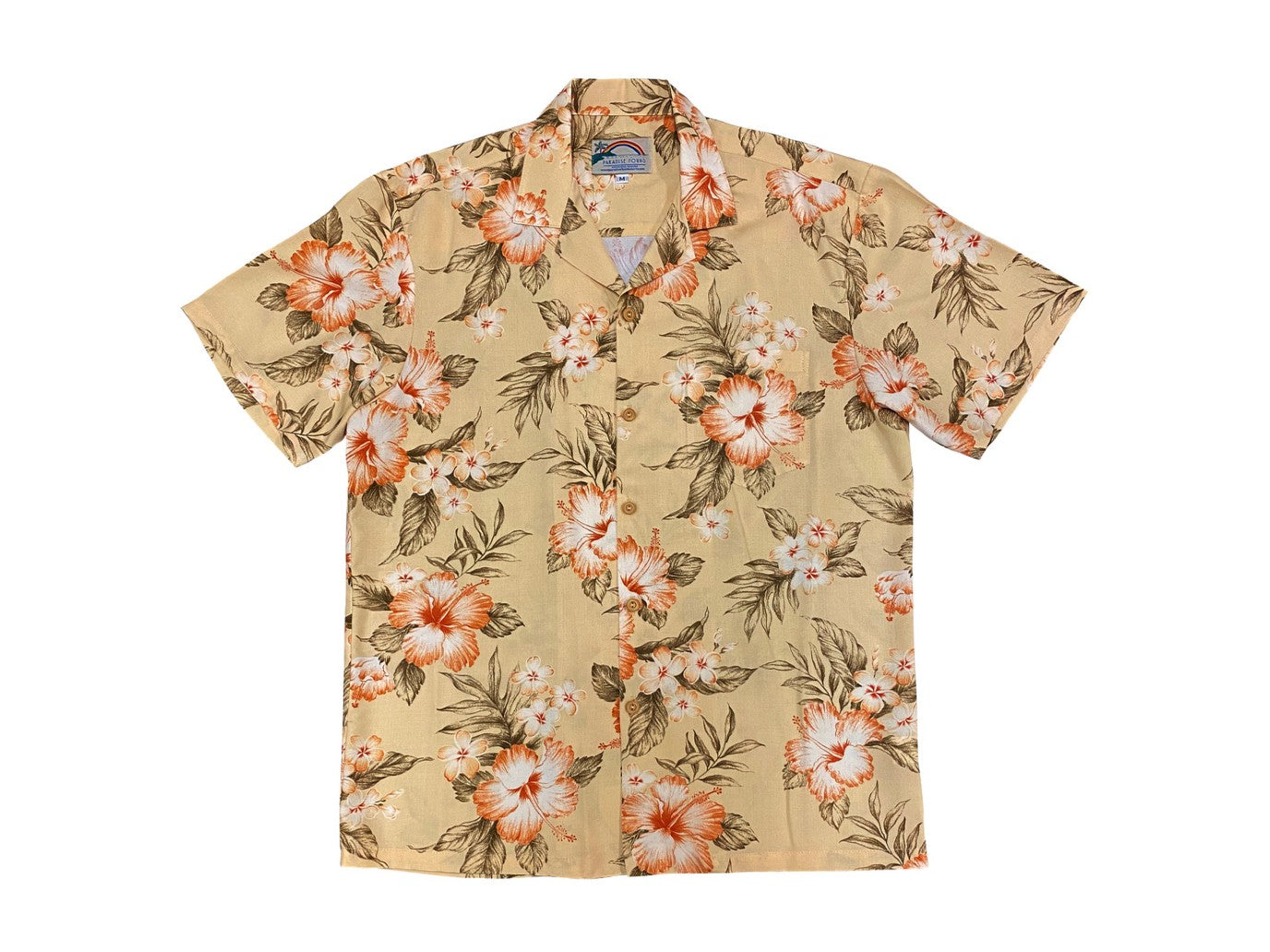 Aloha Shirt Hibiscus Garden Peach
