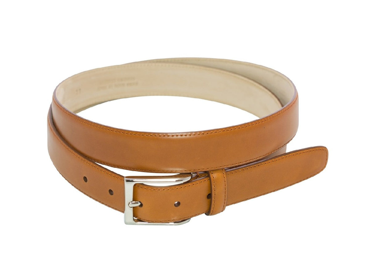 Belt with Nickel Buckle Whiskey Shell Cordovan