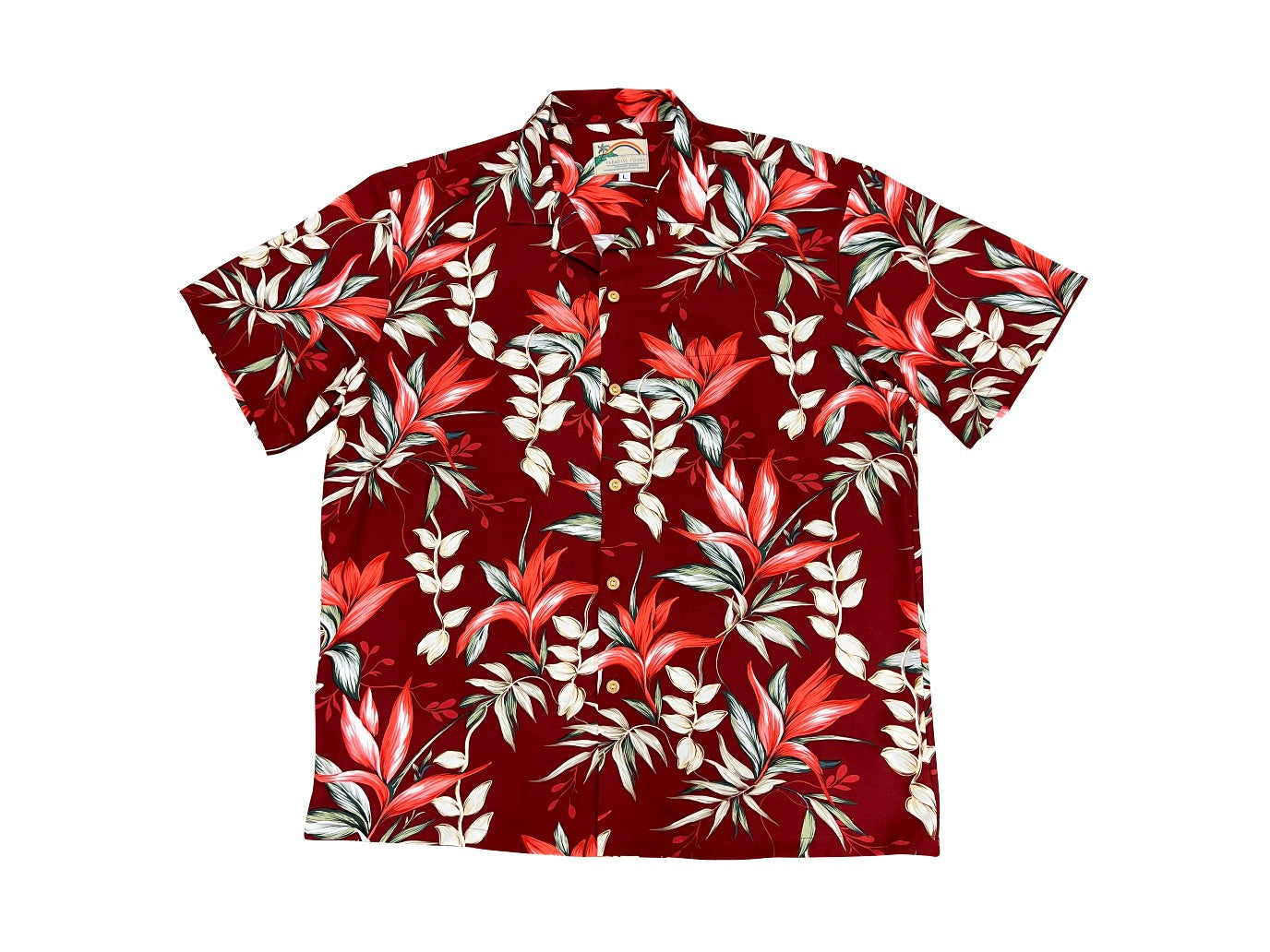 Aloha Shirt Heliconia Paradise Red